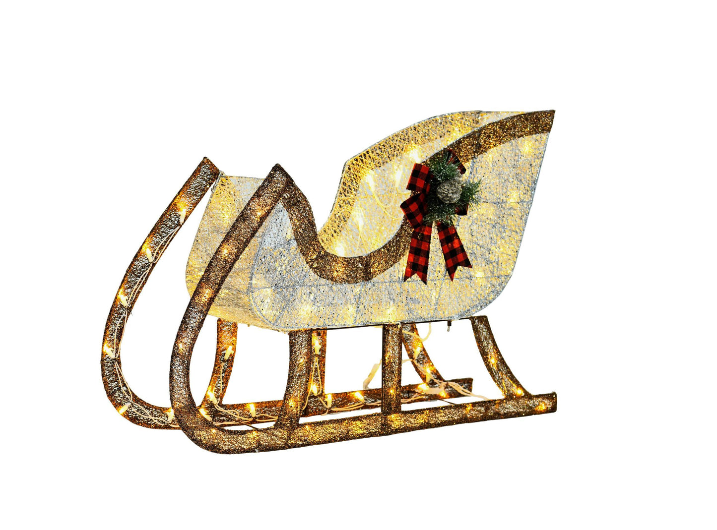 48-inch Christmas Reindeer And 38-inch Sleigh Decorations Create A Festive Atmosphere, Suitable For Indoor And Outdoor Scenes, A Must-have For Christmas