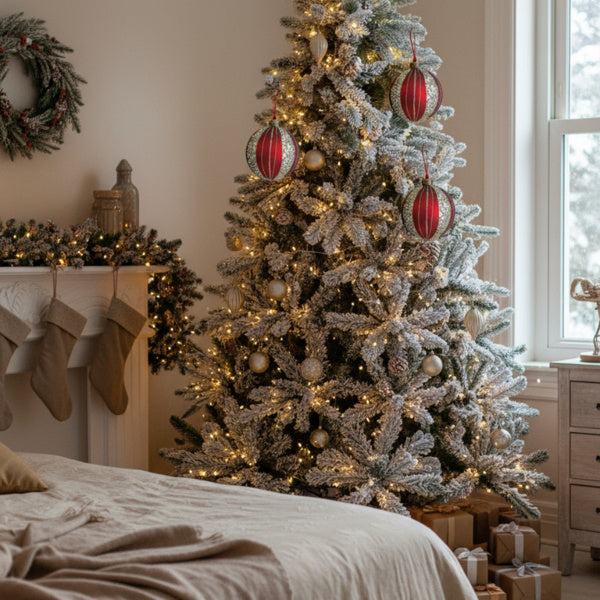 4PCS Set Christmas Glass Ball Ornaments Holiday Tree Hanging Decorations Party Decor Supplies FBA Shipment