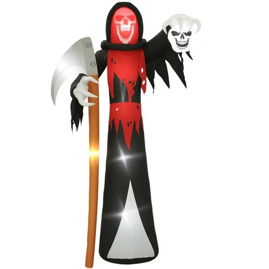 12 FT Halloween Inflatable Grim Reaper, Blow Up Garden Decor With Built-in Lights For Halloween Party Indoor, Outdoor