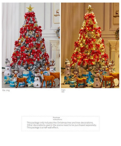 Gorgeous Encrypted Christmas Tree Christmas Pine Tree With Ornaments For Holiday Seasonal Decoration-red Commemoration Day