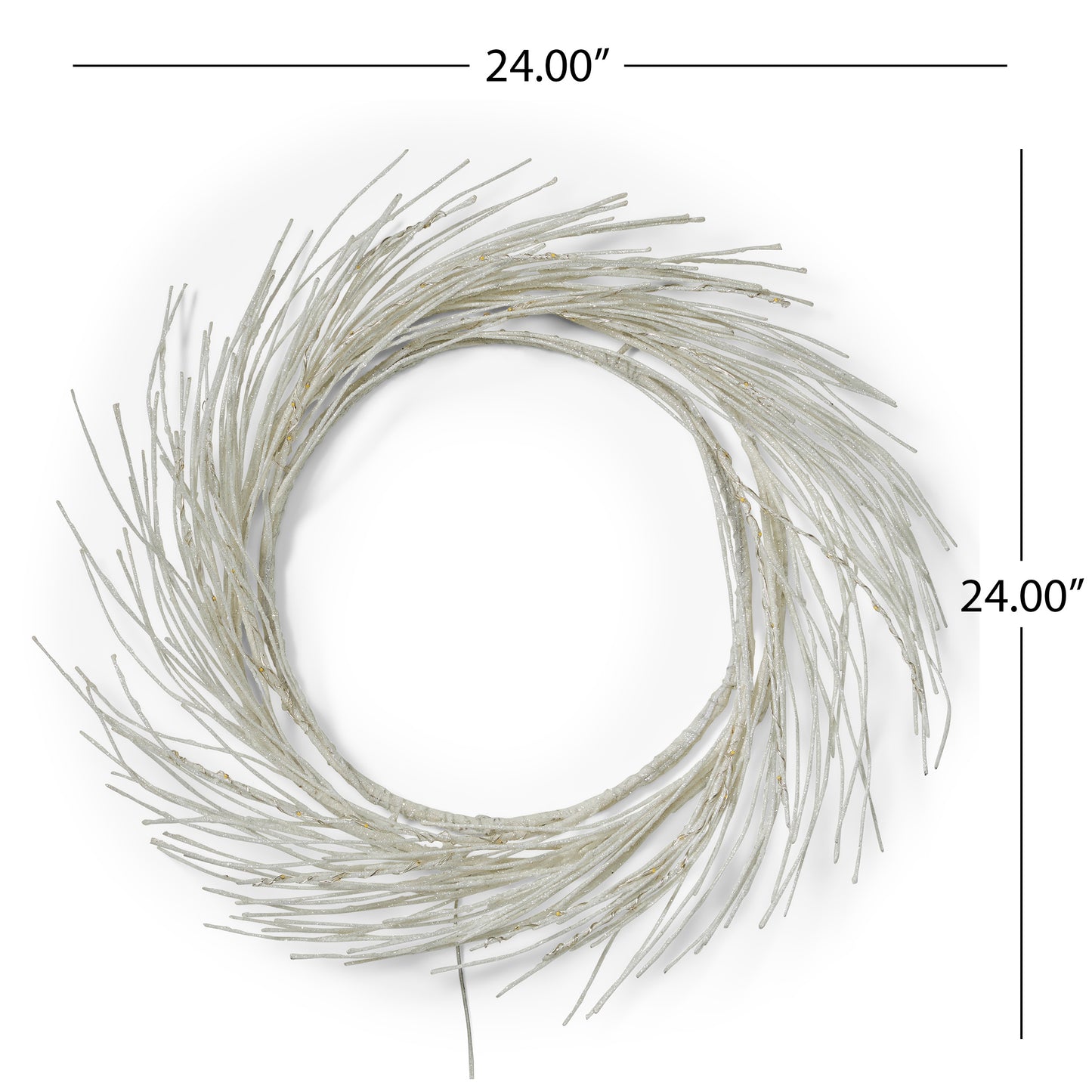 24 Inch Paper Wreath With LED Light