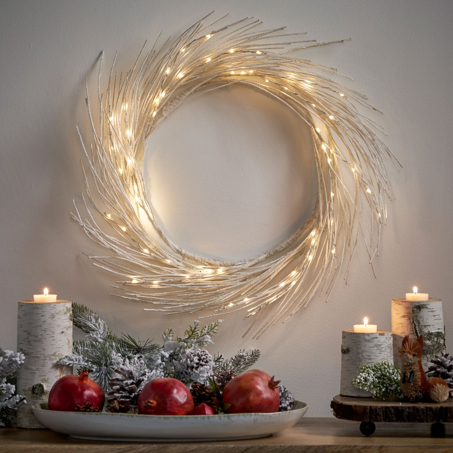24 Inch Paper Wreath With LED Light