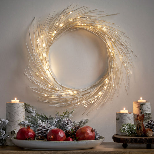24 Inch Paper Wreath With LED Light