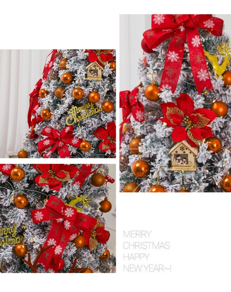 Gorgeous Encrypted Christmas Tree Christmas Pine Tree With Ornaments For Holiday Seasonal Decoration-red Commemoration Day