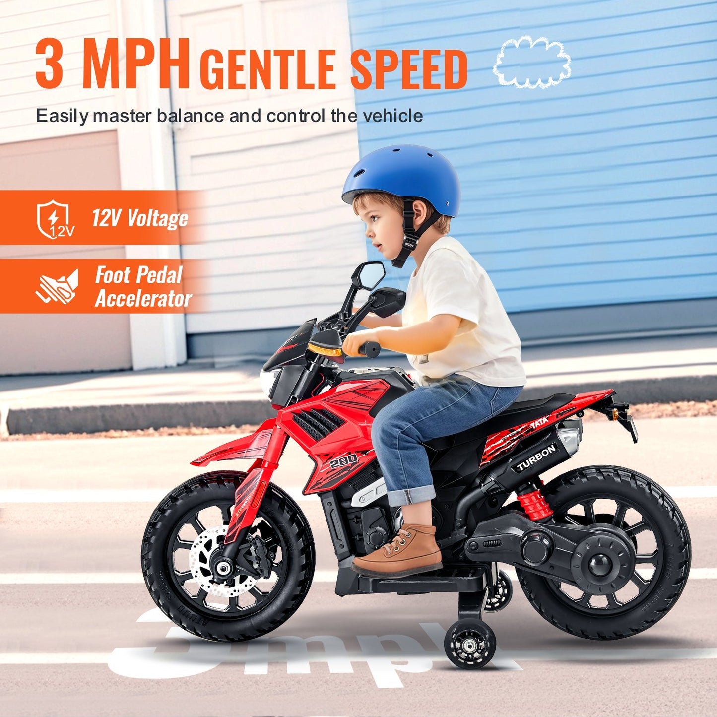 Christmas Gift Kids Ride On Motorcycle 12V Electric Motorbike With LED For Kids Aged