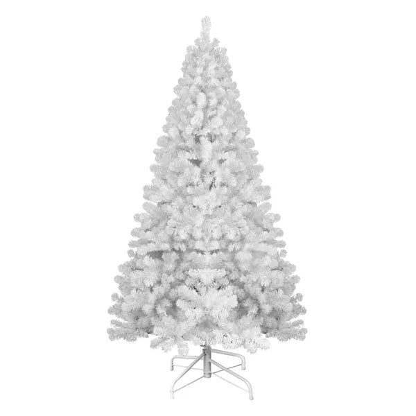 5ft Unlit White Halloween Christmas Tree With 498 Branch Tips For Holiday Decoration