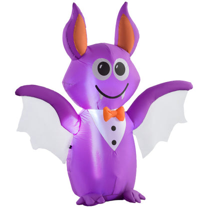 Outsunny 6ft Inflatable Halloween Decoration Bat, Blow Up Outdoor LED Yard Display, Waterproof