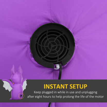 Outsunny 6ft Inflatable Halloween Decoration Bat, Blow Up Outdoor LED Yard Display, Waterproof