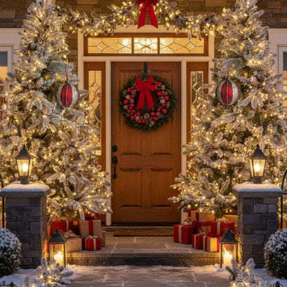 4PCS Set  Christmas Glass Ball Ornaments Holiday Tree Hanging Decorations Party Decor Supplies FBA Shipment