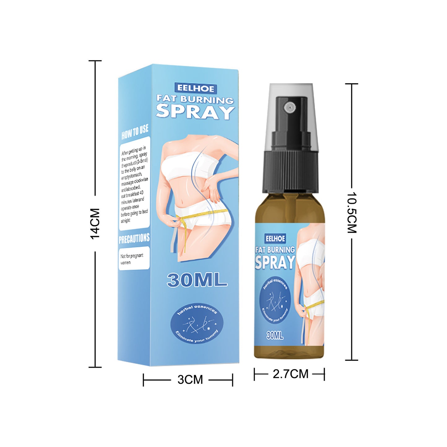 Full Body Slimming Spray for effective fat reduction and body contouring, featuring a user-friendly application.