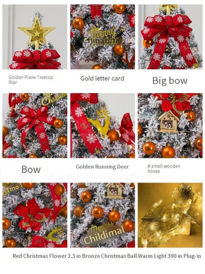 Gorgeous Encrypted Christmas Tree Christmas Pine Tree With Ornaments For Holiday Seasonal Decoration-red Commemoration Day