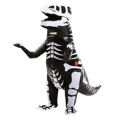 Skeleton Ribs Dinosaur Inflatable Costume Blow Up Fancy Dress Costume For Child Halloween Cosplay Party Christmas-Only Supports Self-pickup.