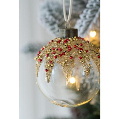 D3 Christmas Ball Ornaments, Glass Decorative Hanging Ball Christmas Tree Ornaments For Holiday Party Decorations, Set Of 12