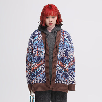 Christmas Vintage Green Orchid Knit Sweater